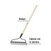 20613 - Rastrillo jardinero, 12 dientes, Pretul