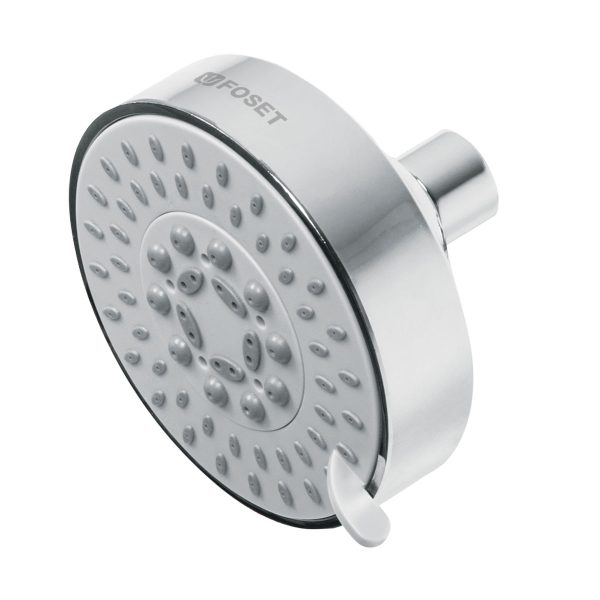 45169 - Regadera cromo 4'con 5 funciones, sin brazo, Foset Element