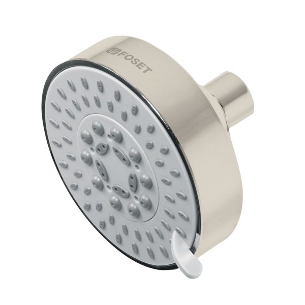 45170 - Regadera satín 4'con 5 funciones, sin brazo, Foset Element