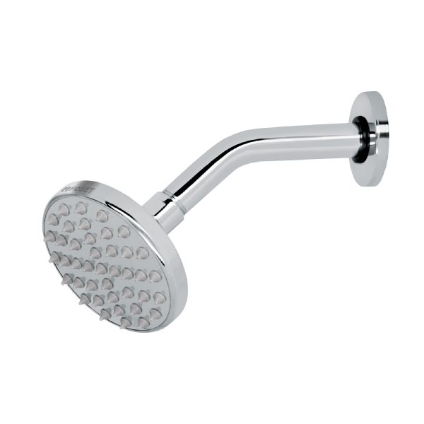 49575 - Regadera cromo 4' plato redondo, con brazo, Foset Element