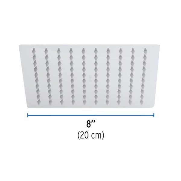 45779 - Regadera plato cuadrado 8' sin brazo, cromo, FOSET RIVIERA