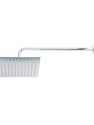 45773 - Regadera plato cuadrado 10' con brazo, cromo, FOSET RIVIERA
