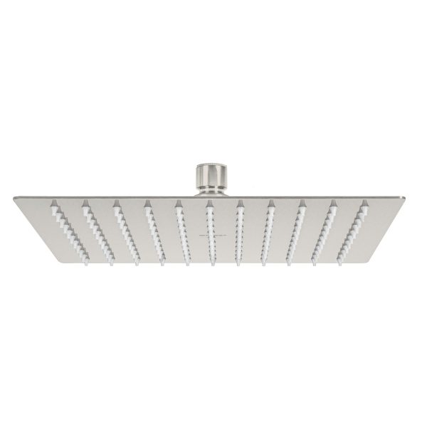 45782 - Regadera plato cuadrado 10' sin brazo, satín, FOSET RIVIERA