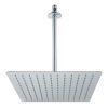 45775 - Regadera plato cuadrado 12' con brazo, cromo, FOSET RIVIERA