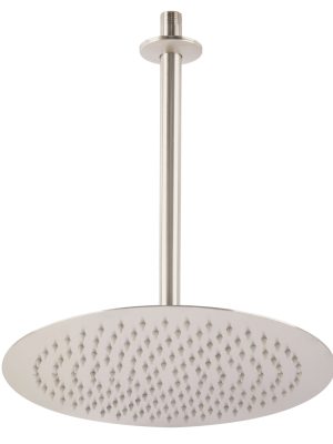 R-313N.jpg 45080 - Regadera plato redondo 12' con brazo, satín, FOSET RIVIERA