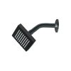 46744 - Regadera cuadrada ABS 4' acabado negro mate con brazo, Foset