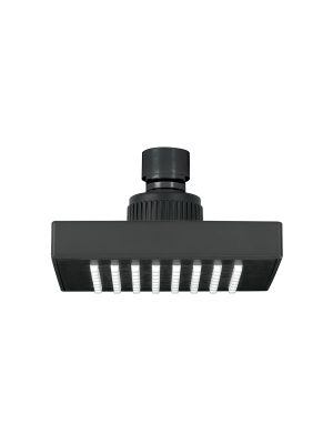 46745 - Regadera cuadrada ABS 4' acabado negro mate sin brazo, Foset