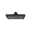 46749 - Regadera cuadrada ABS 8' acabado negro mate sin brazo, Foset