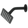 47746 - Regadera cuadrada 4', acero inox, con brazo, negro, Túbig