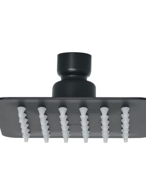 47747 - Regadera cuadrada 4', acero inox, sin brazo, negro, Tubig