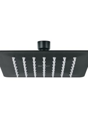 47749 - Regadera cuadrada 6', acero inox, sin brazo, negro, Túbig