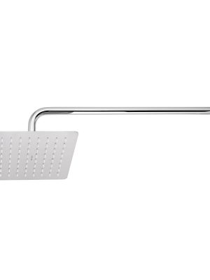 47738 - Regadera cuadrada 8', acero inox, con brazo, cromo, Túbig