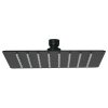 47751 - Regadera cuadrada 8', acero inox, sin brazo, negro, Túbig