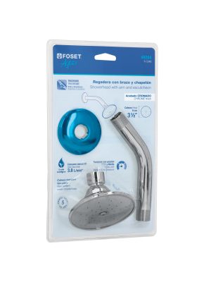 R-504B.jpg 49284 - Regadera redonda 3-1/2', brazo y chapetón en blíster, Aqua