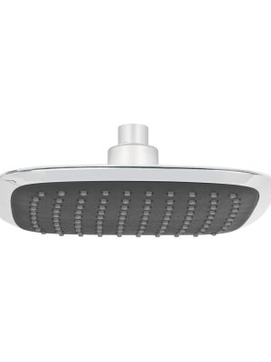 R-511S.jpg 49453 - Regadera cuadrada plato ancho 8' gris-cromo, sin brazo, Aero