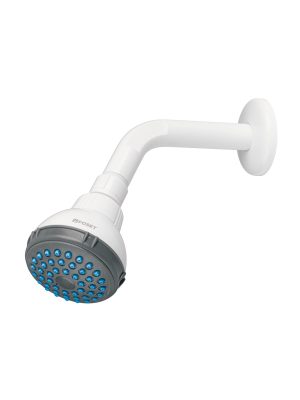 48293 - Regadera plástica redonda 2-1/2' gris-blanca, Foset Basic