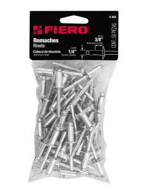 44533 - Bolsa con 50 remaches de 1/4' x 3/8' de aluminio, ala 1/2'