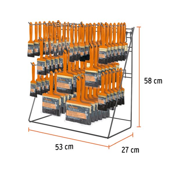 R-BRT-CFC1.jpg 50138 - Exhibidor despachador con 156 brochas mango plástico Truper