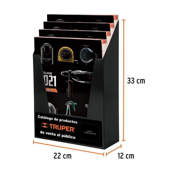 53004 - Rack para venta de catálogos en mostrador, Truper