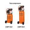 103320 - 2 ruedas de repuesto para COMP-50LV y COMP-80LV, Truper