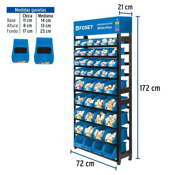 55857 - Rack con conexiones CPVC, Foset