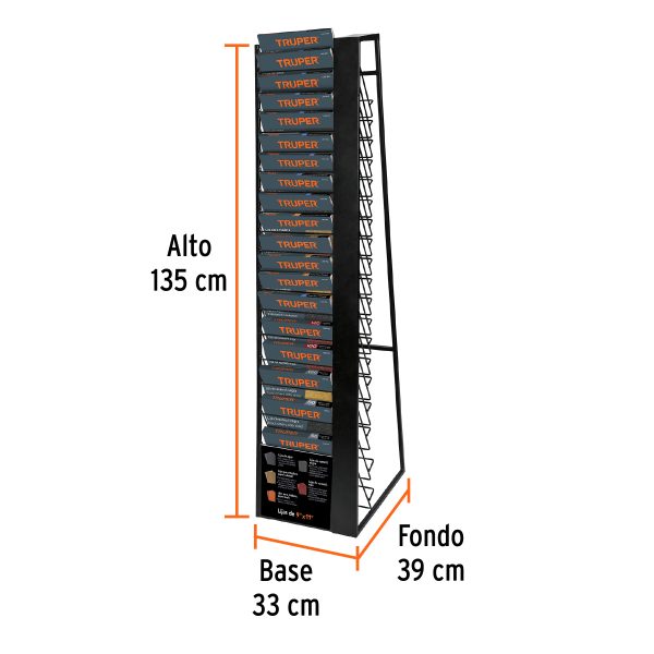 51578 - Rack para 19 hojas de lija, Truper
