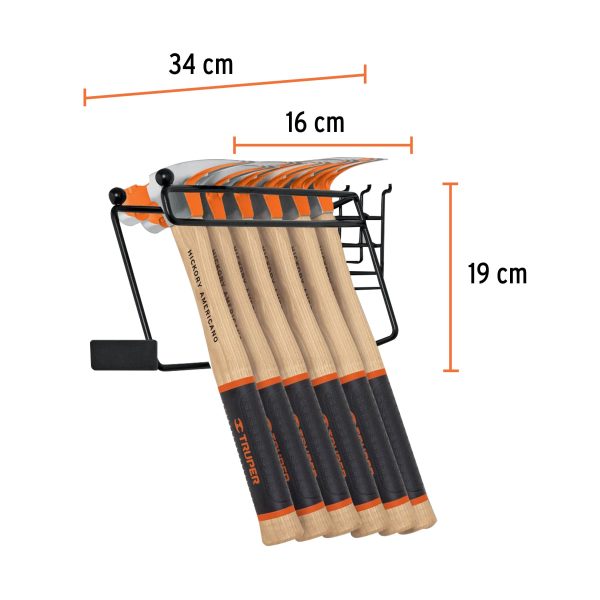 55253 - Rack para martillos semipulidos uña curva, Truper