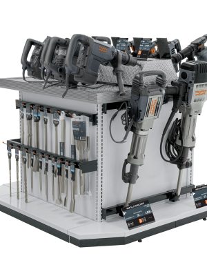 56009 - Mueble exhibidor con herramientas de demolición