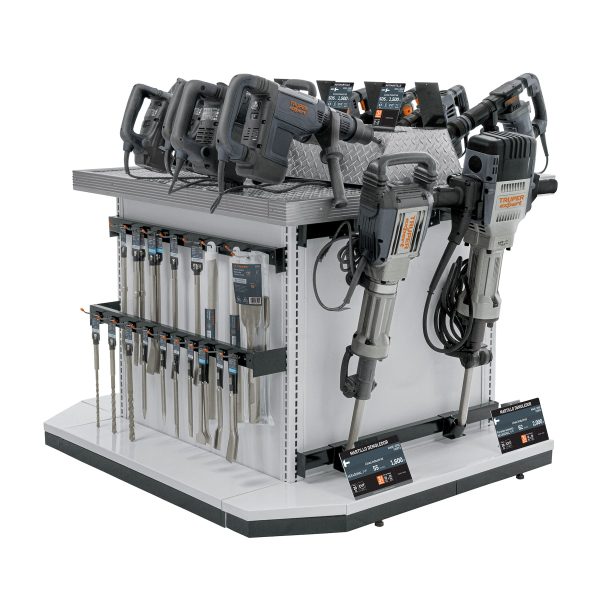 56009 - Mueble exhibidor con herramientas de demolición