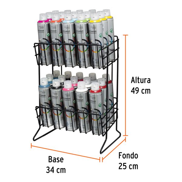 50329 - Rack para 30 pinturas en aerosol, Truper