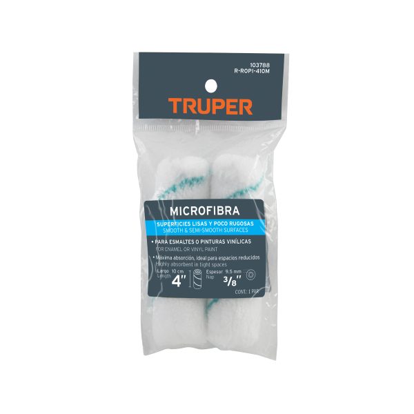 103788 - Bolsa c/2 felpas p/mini rodillo de microfibra 4'x3/8',TRUPER