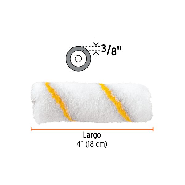13911 - Bolsa c/2 felpas p/mini rodillo de poliéster 4'x3/8', TRUPER
