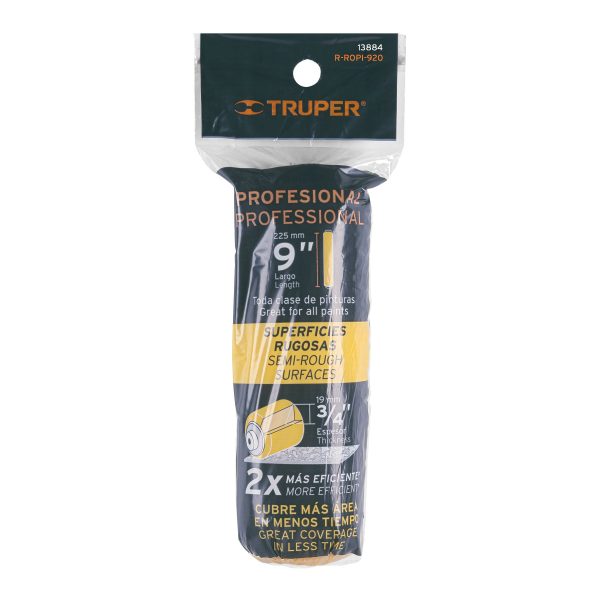 13884 - Felpa para rodillo 9' x 3/4' superficies rugosas, Truper