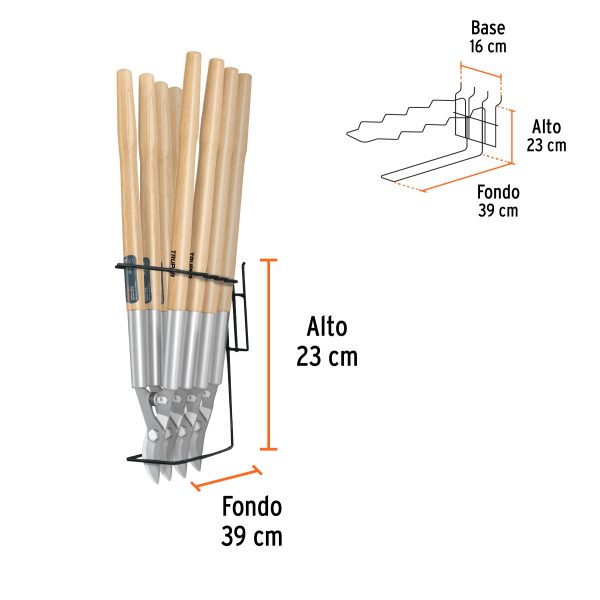 50115 - Rack para tijeras de poda grandes, Truper