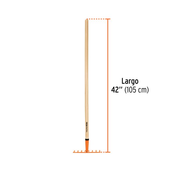 17895 - Rastrillo para niños, mango de 42', Truper