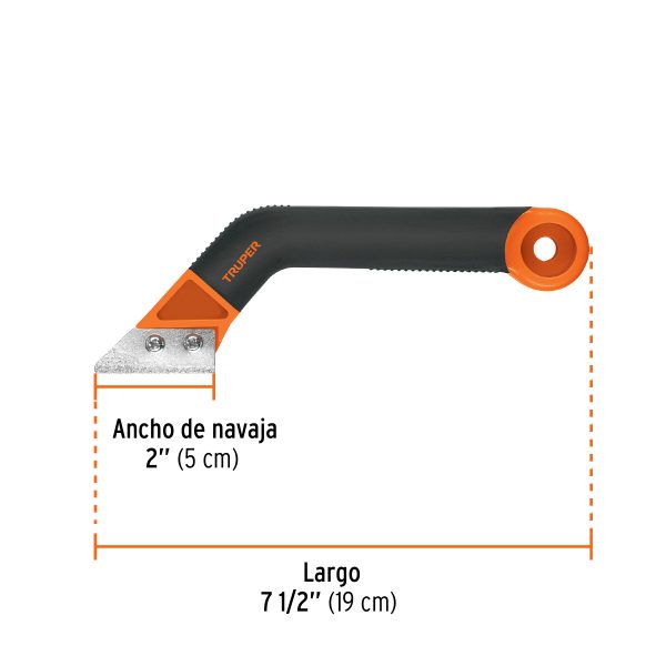 100650 - Raspador de lechada con cuchillas de 2', TRUPER