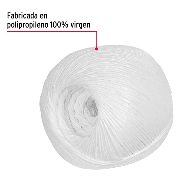 44492 - Rollo de rafia de 410 m color blanco calibre 2.2 g/m, Fiero