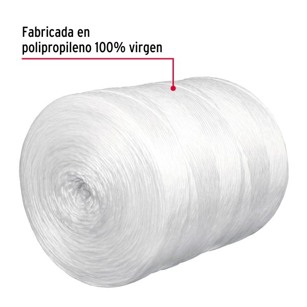 45038 - Rollo de rafia de 1125 m color blanco calibre 3.8 g/m