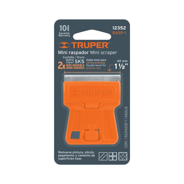 12352 - Minirraspador plástico con cuchilla de 1-1/2', TRUPER