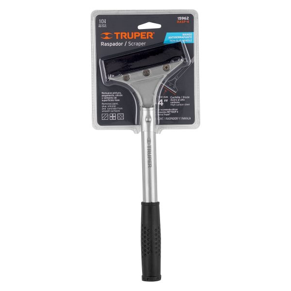 15962 - Raspador de acero con mango y cuchilla de 4', TRUPER