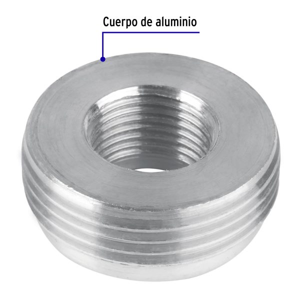 46098 - Reducción bushing de 1-1/4' a 1/2', Volteck