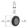 45035 - Rueda de hule sólido 10' para diablo, doble balero, Pretul