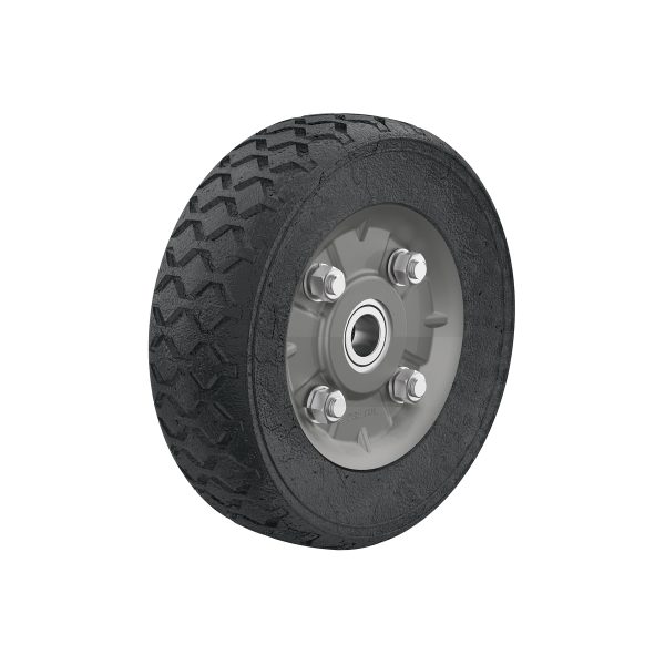 45483 - Rueda de hule sólido 7' para diablo, doble balero, Pretul