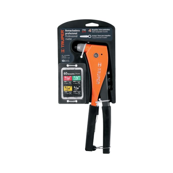 17961 - Remachadora profesional 10' con remaches, Truper
