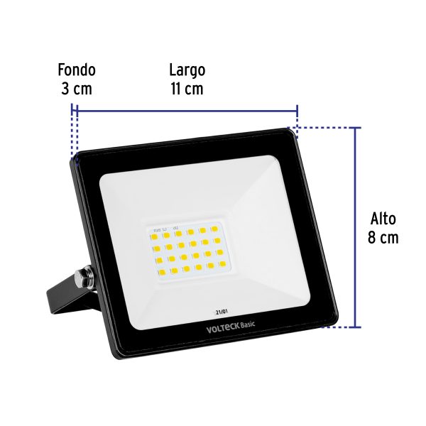 22041 - Reflector ultra delgado LED 20 W luz de día, Volteck Basic