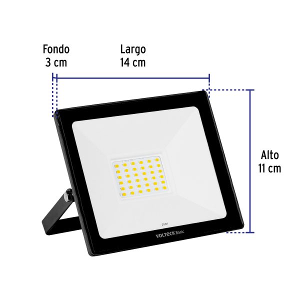 22042 - Reflector ultra delgado LED 30 W luz de día, Volteck Basic