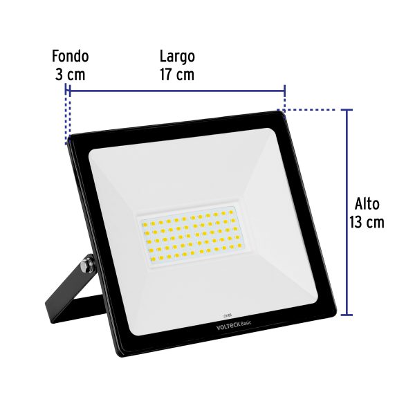 22043 - Reflector ultra delgado LED 50 W luz de día, Volteck Basic