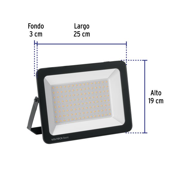 28093 - Reflector ultra delgado LED 100 W luz cálida, Volteck Basic