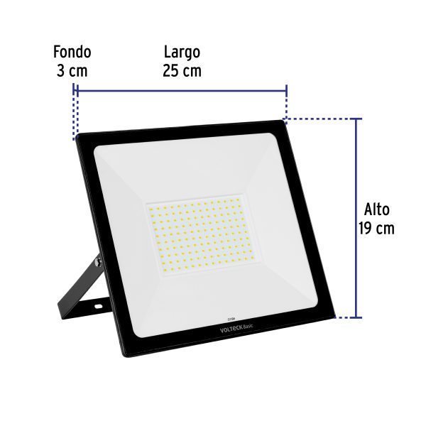 28016 - Reflector ultra delgado LED 100 W luz de día, Volteck Basic