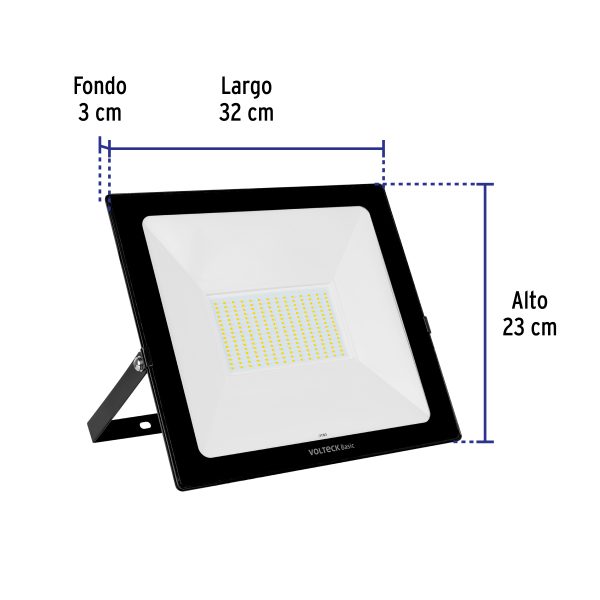 28017 - Reflector ultra delgado LED 150 W luz de día, Volteck Basic